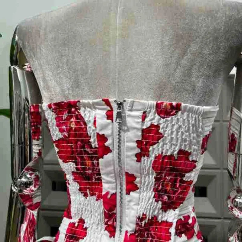 Backless bottom flower Birthday Dress