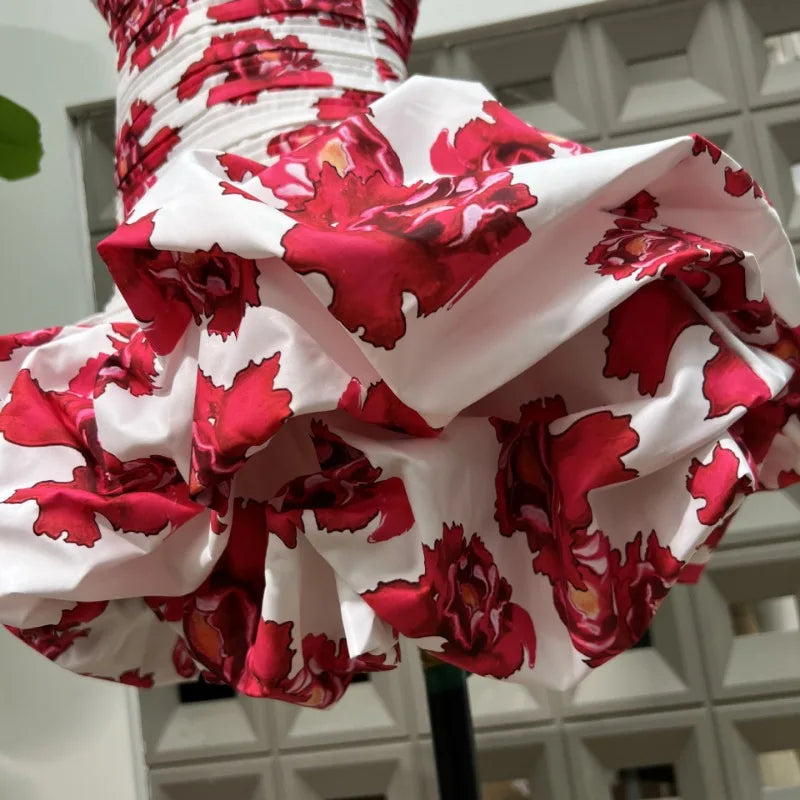 Backless bottom flower Birthday Dress