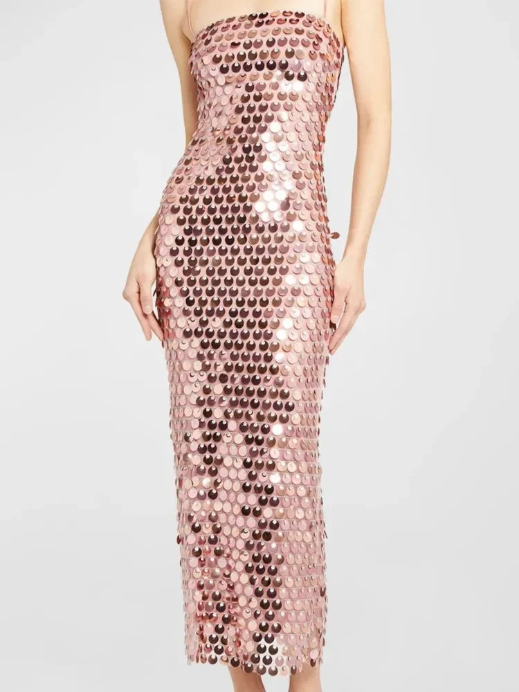 Beaded Irregular Dress Sequin Party