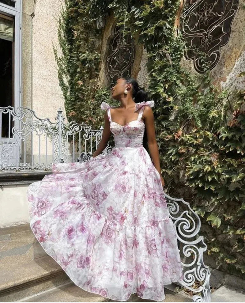 Long Dress Lady Elegant French