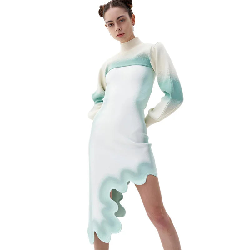 Asymmetrical F1 Race Day Mini Dress