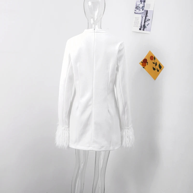 Patchworkkleid Federn Premium Kollektion