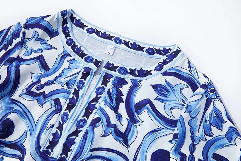 Blue white Porcelain Print