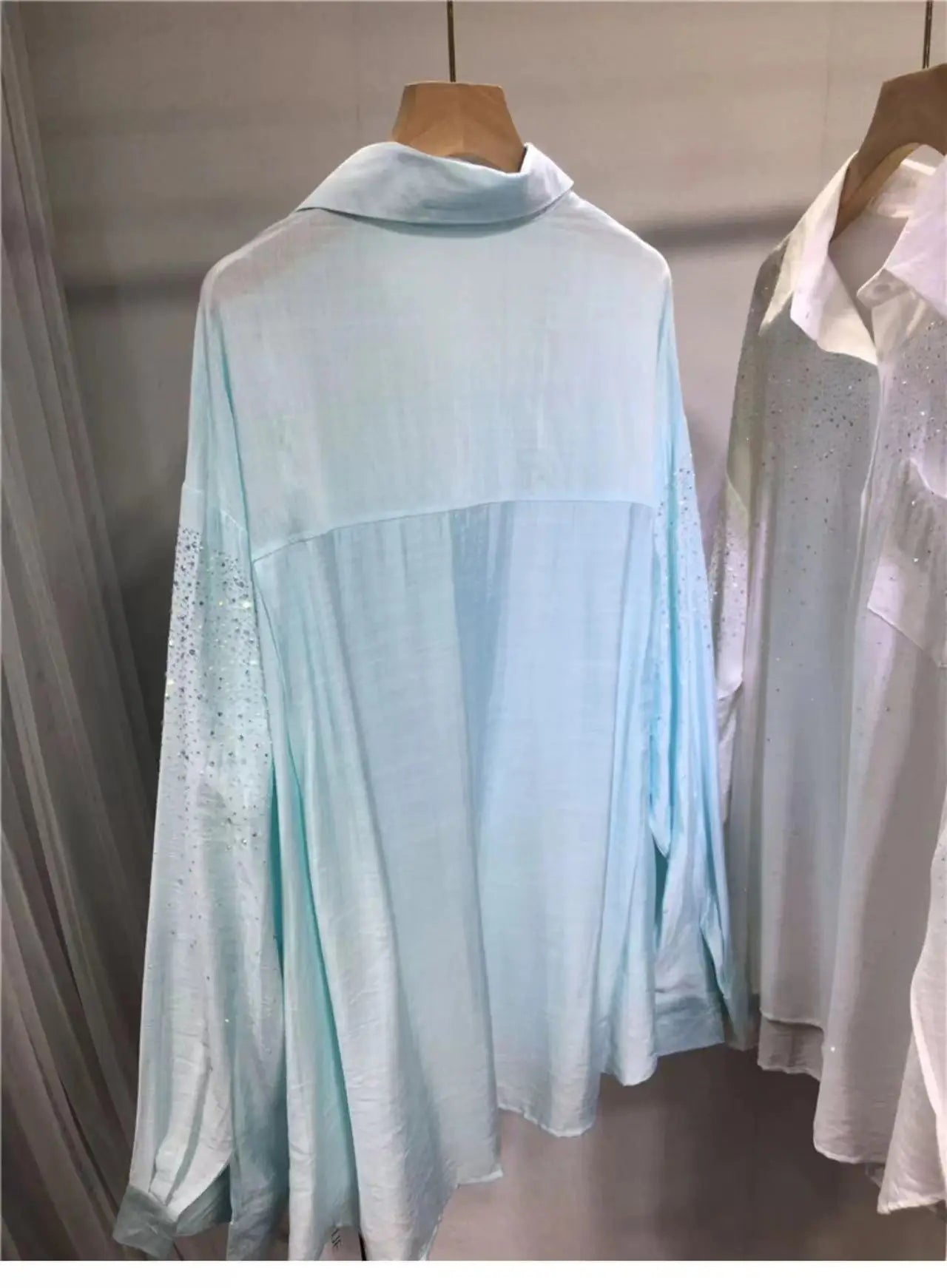 Luxury Sequined Party Chiffon shirt