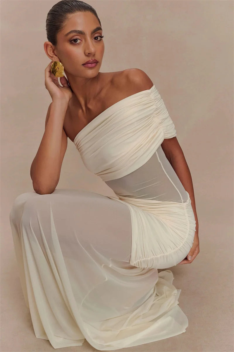 Off-shoulder Strapless Party Long Dress