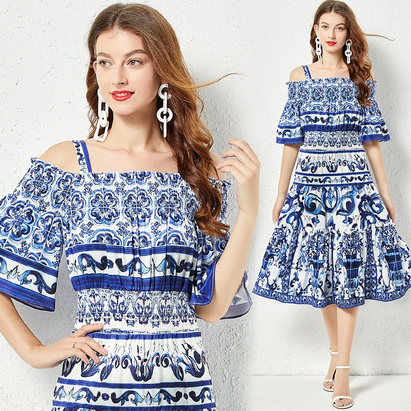 Porcelain Majolica Print MIdi