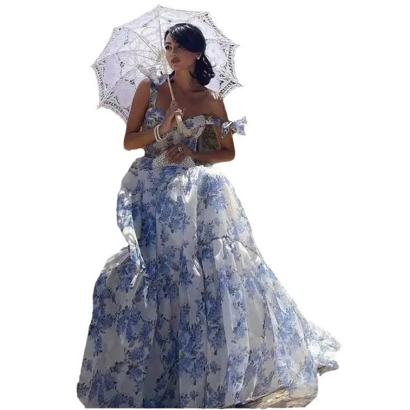 Long Dress Lady Elegant French