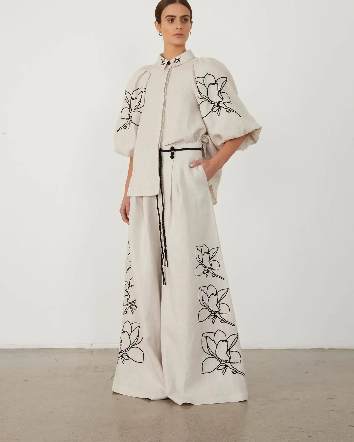 Cotton Linen Set Loose