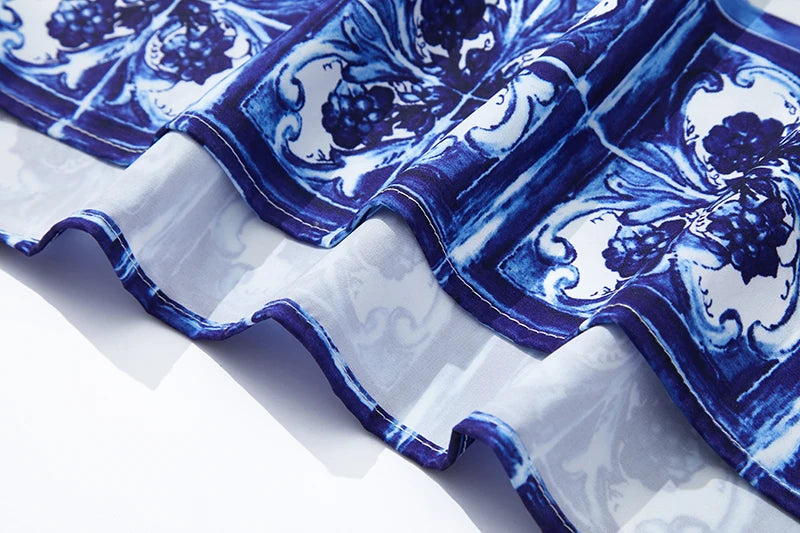 Blue white Porcelain Print