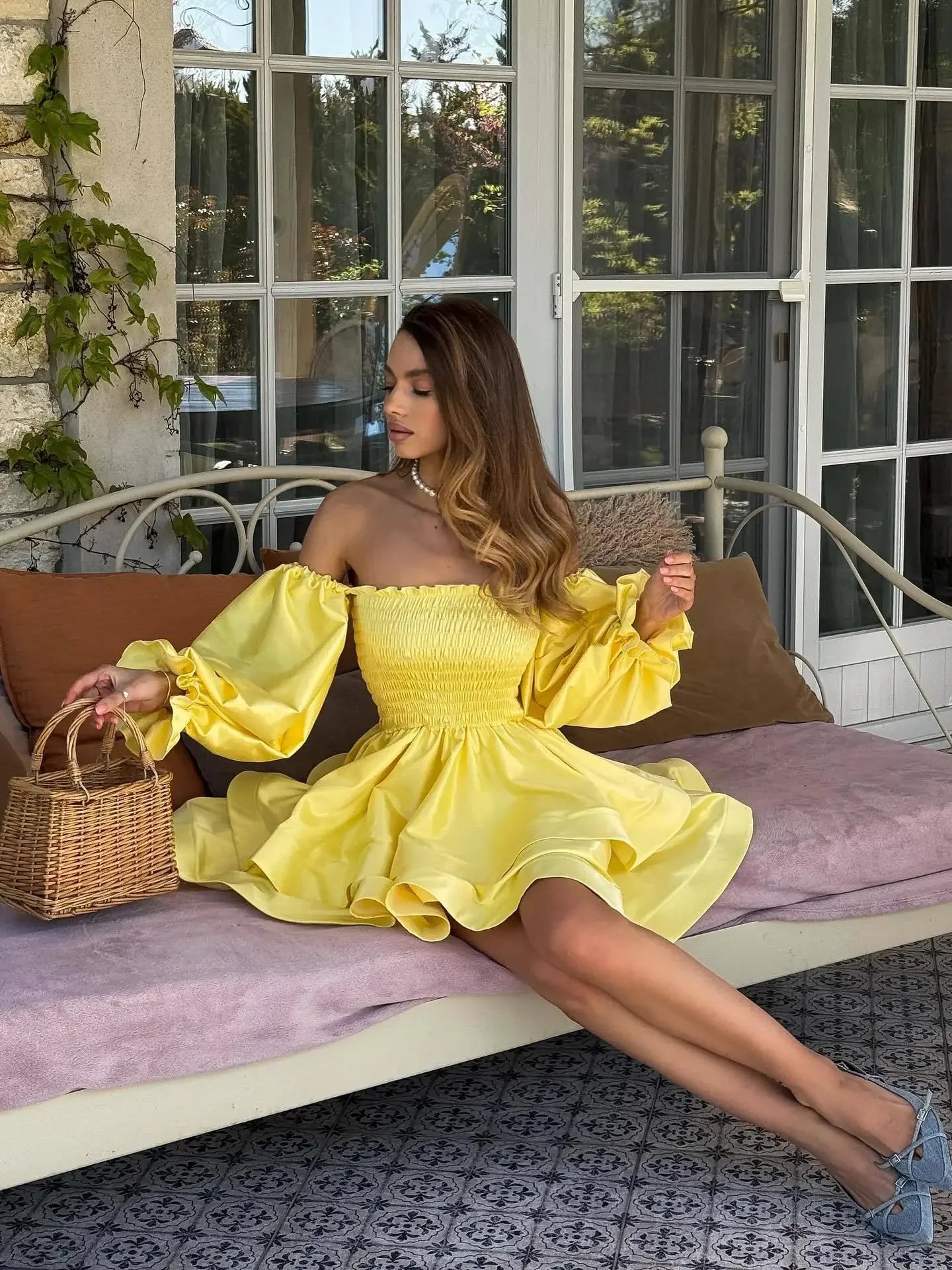 Off Shoulder Mini Dress Sexy Spicy