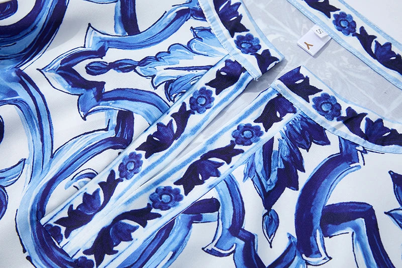 Blue white Porcelain Print