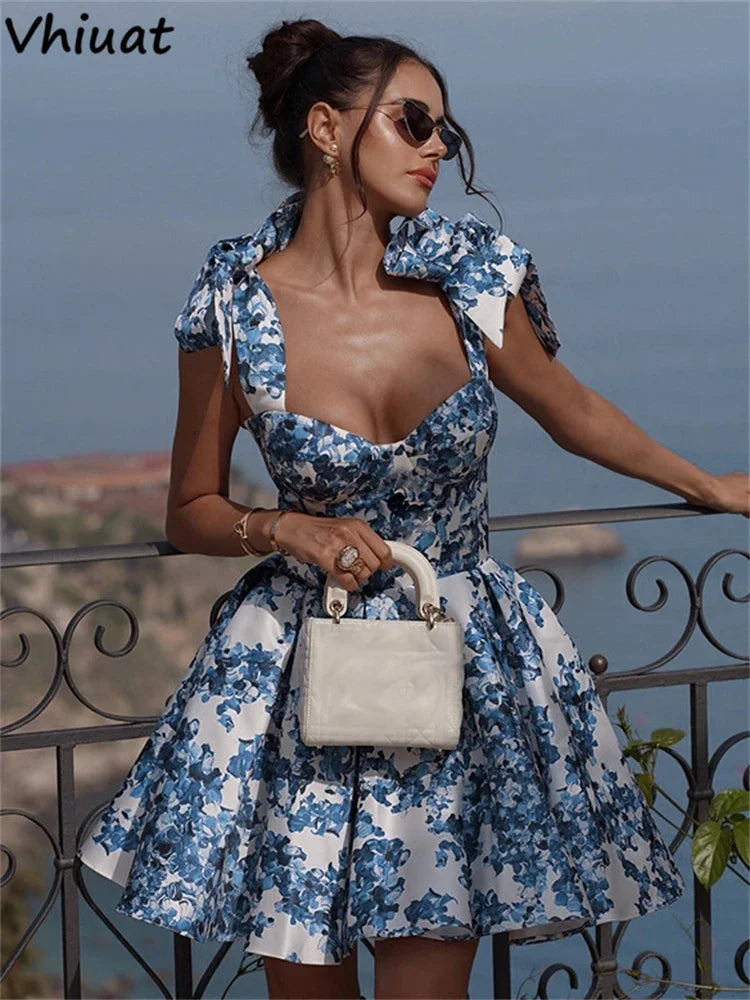 Greece or Italy in blue Padded dress