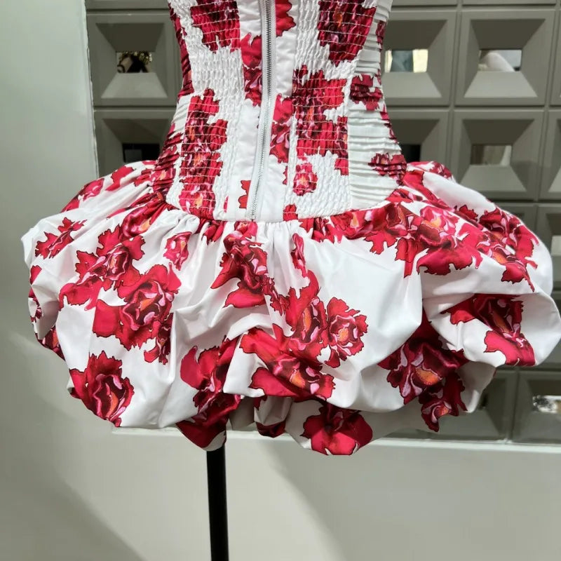 Backless bottom flower Birthday Dress