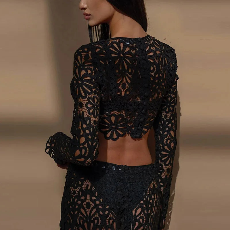 Lace skirt set