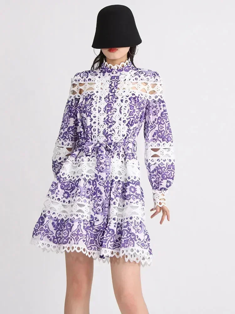 Vintage Court Style Lace Dress