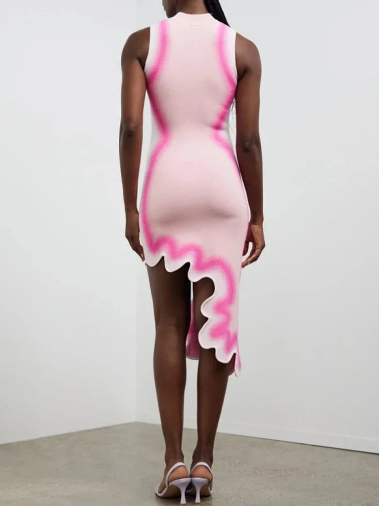 Asymmetrisches Slimming-Kleid Premium