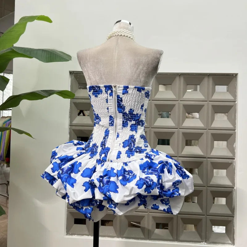 Backless bottom flower Birthday Dress