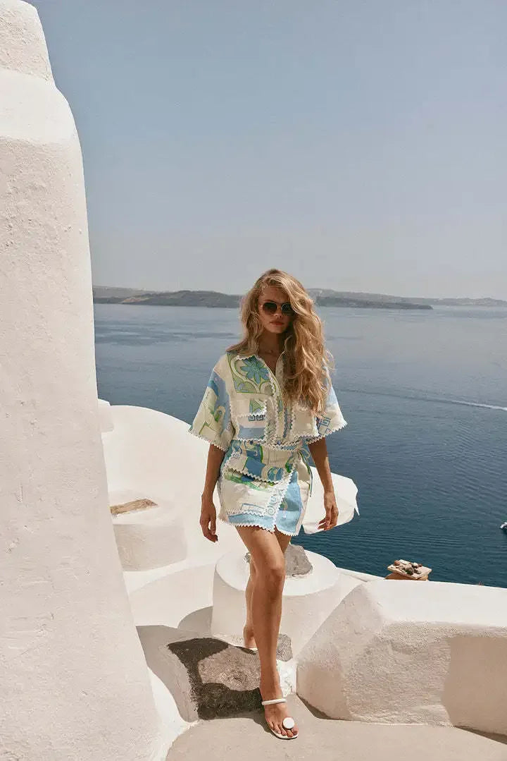 Greece Skorts shorts Set