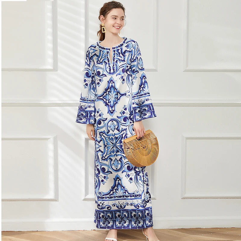 Blue white Porcelain Print
