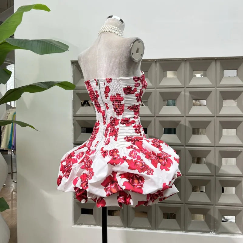 Backless bottom flower Birthday Dress