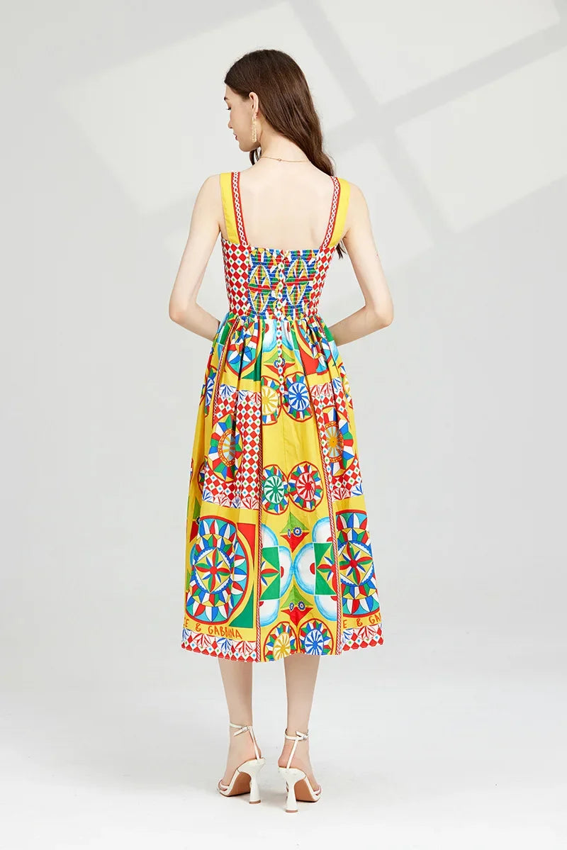 Dolce Geometric Waist Cinched