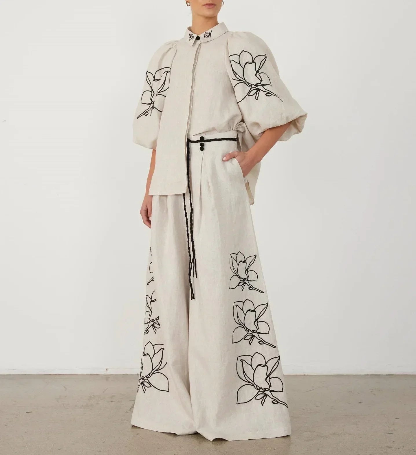 Cotton Linen Set Loose