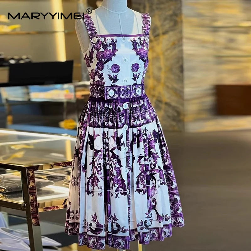 Square neck Dolce purple violet dream