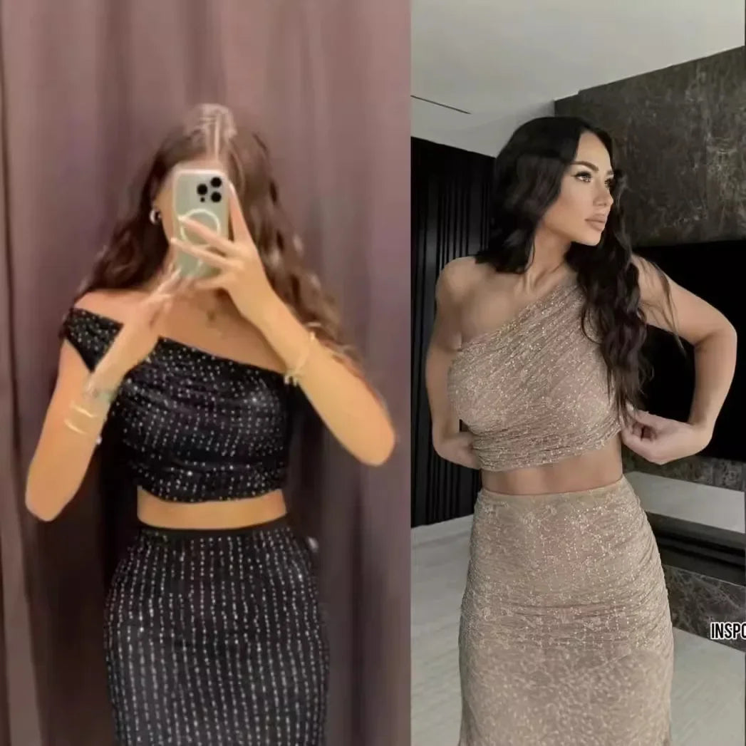 Glamorous 1 shoulder Sequins Sassy Booty Party dress