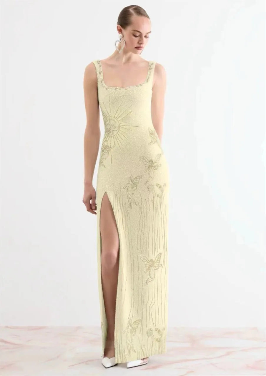 Beaded Sparkly Long Luxury Dior Dress