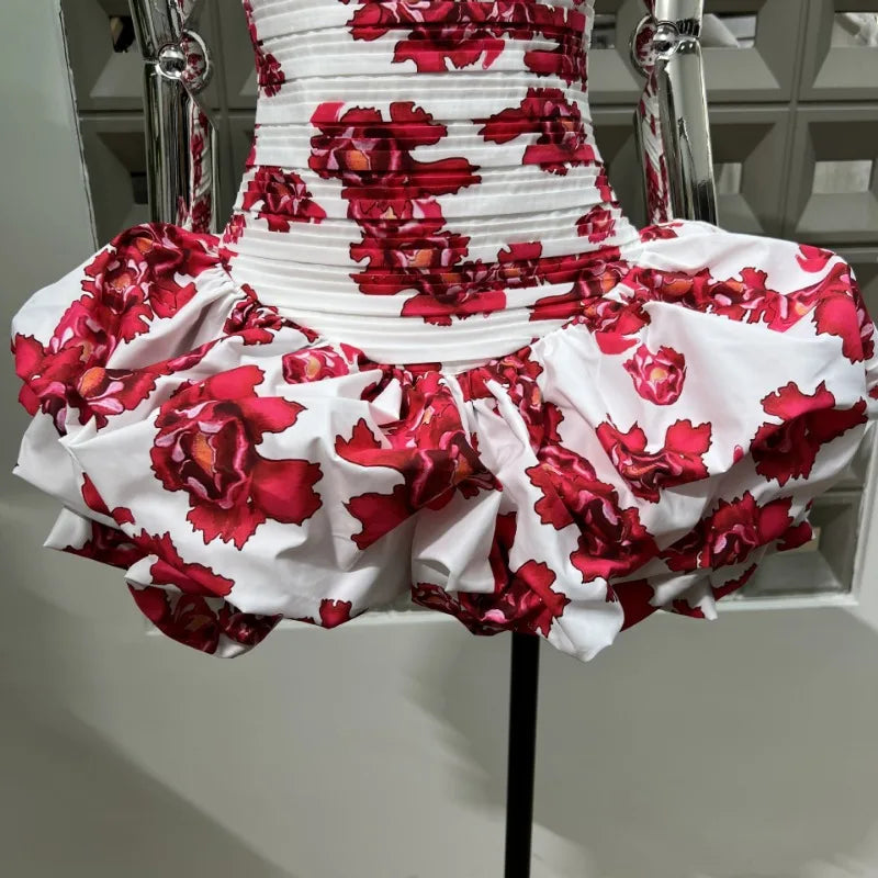 Backless bottom flower Birthday Dress