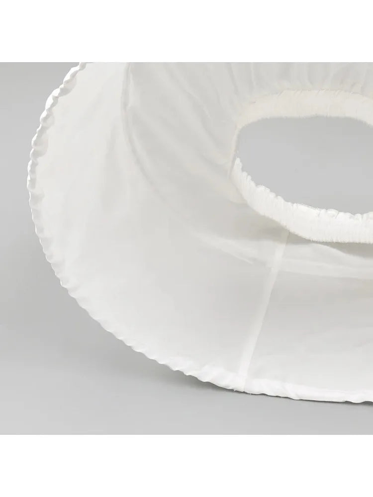 Waist clinching white flowers mini
