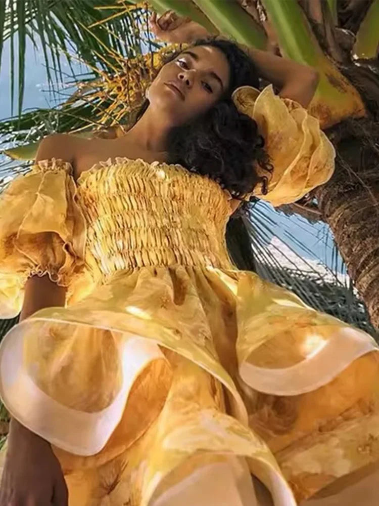 1 Luxury Off Shoulder Ruffle dress