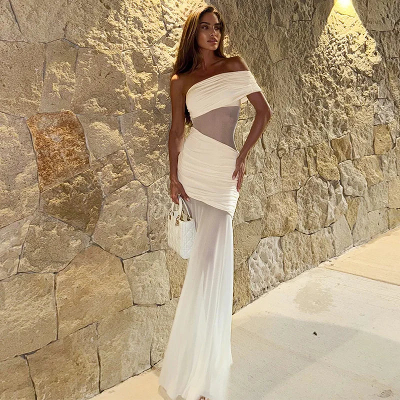Off-shoulder Strapless Party Long Dress