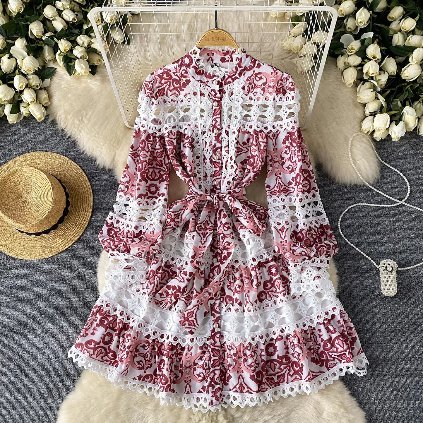 French Vintage cut out lace