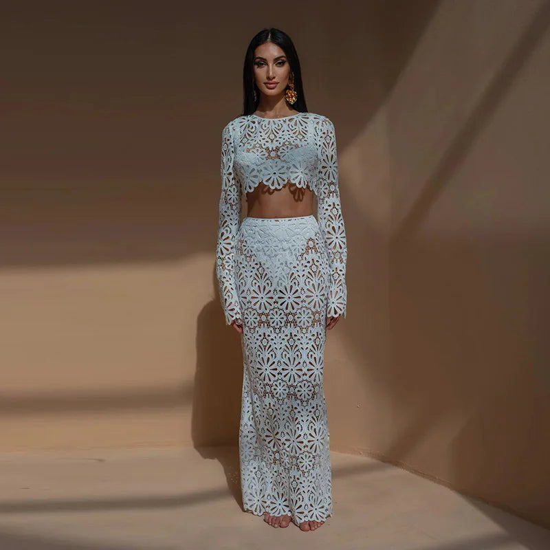 Lace skirt set