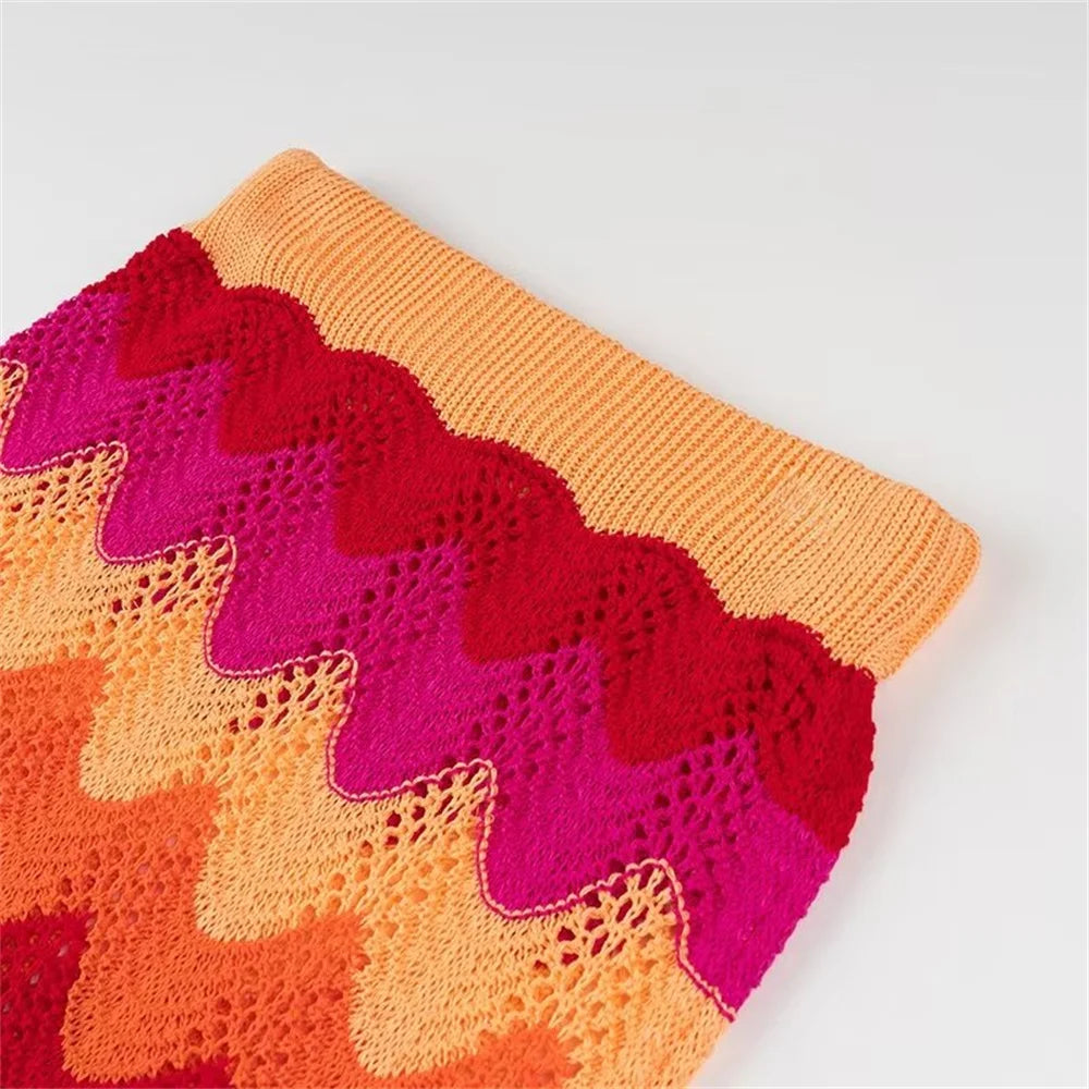 Knit Zigzag set Bright