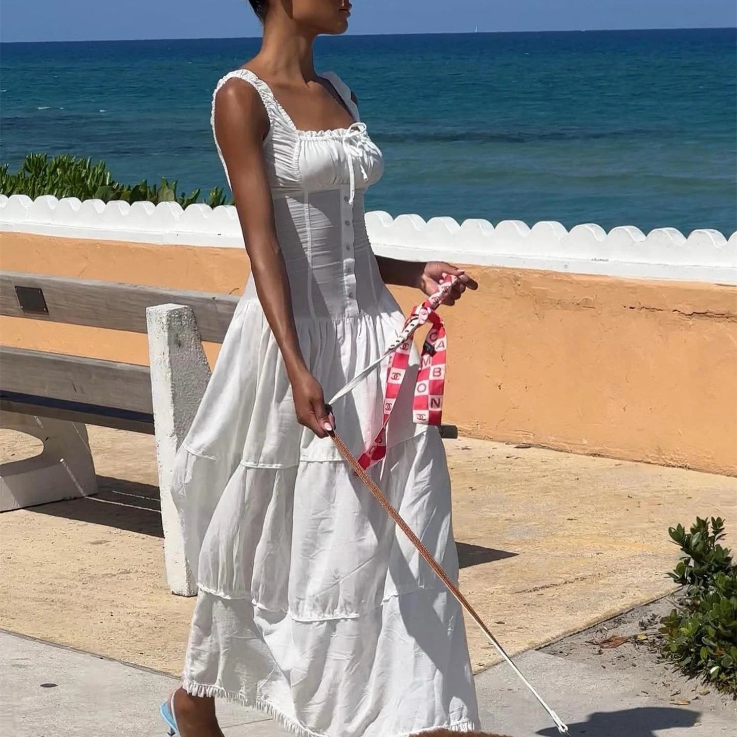 Square Neck Summer Midi