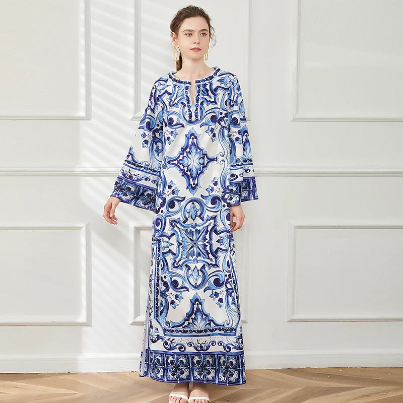 Blue white Porcelain Print