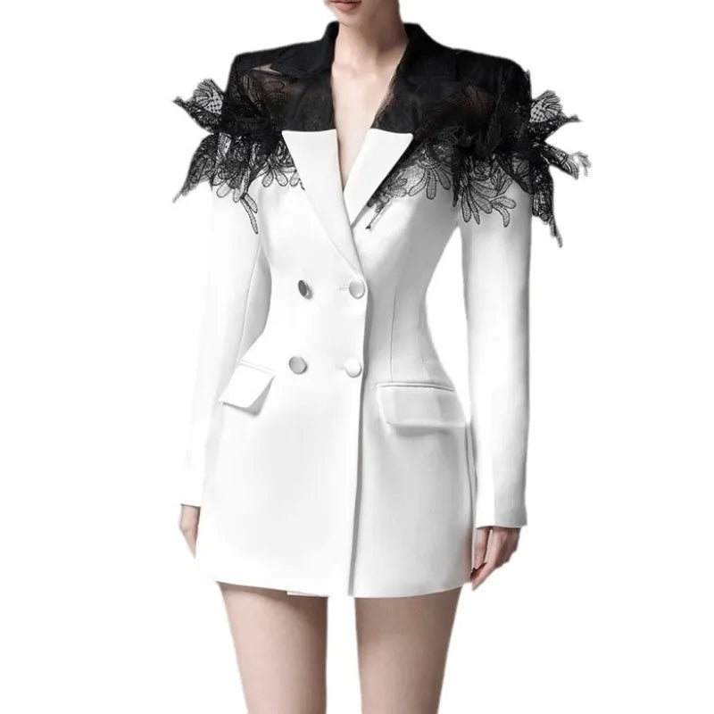 3D Splicing Stand Out Blazer Premium