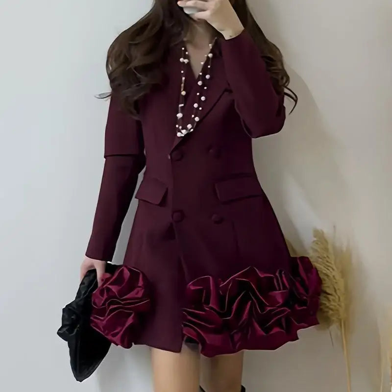 Blazerkleid 3D Blume
