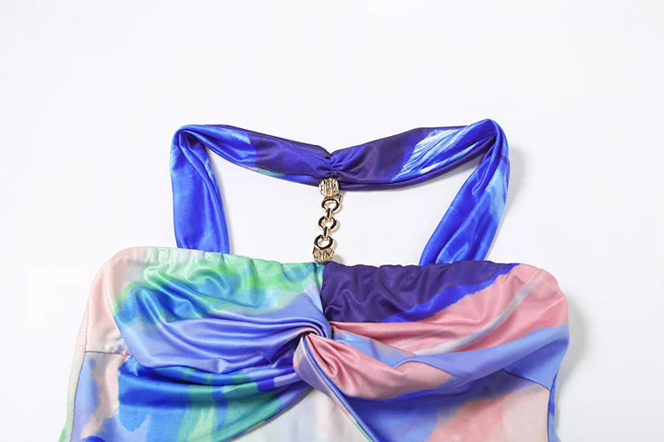 Colorful Mini cut out Dress