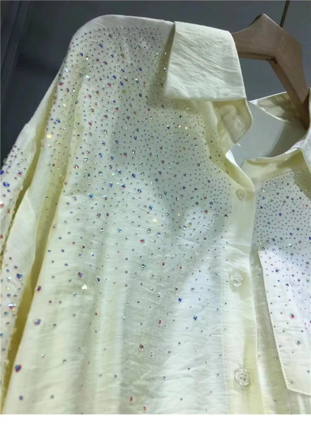 Luxury Sequined Party Chiffon shirt