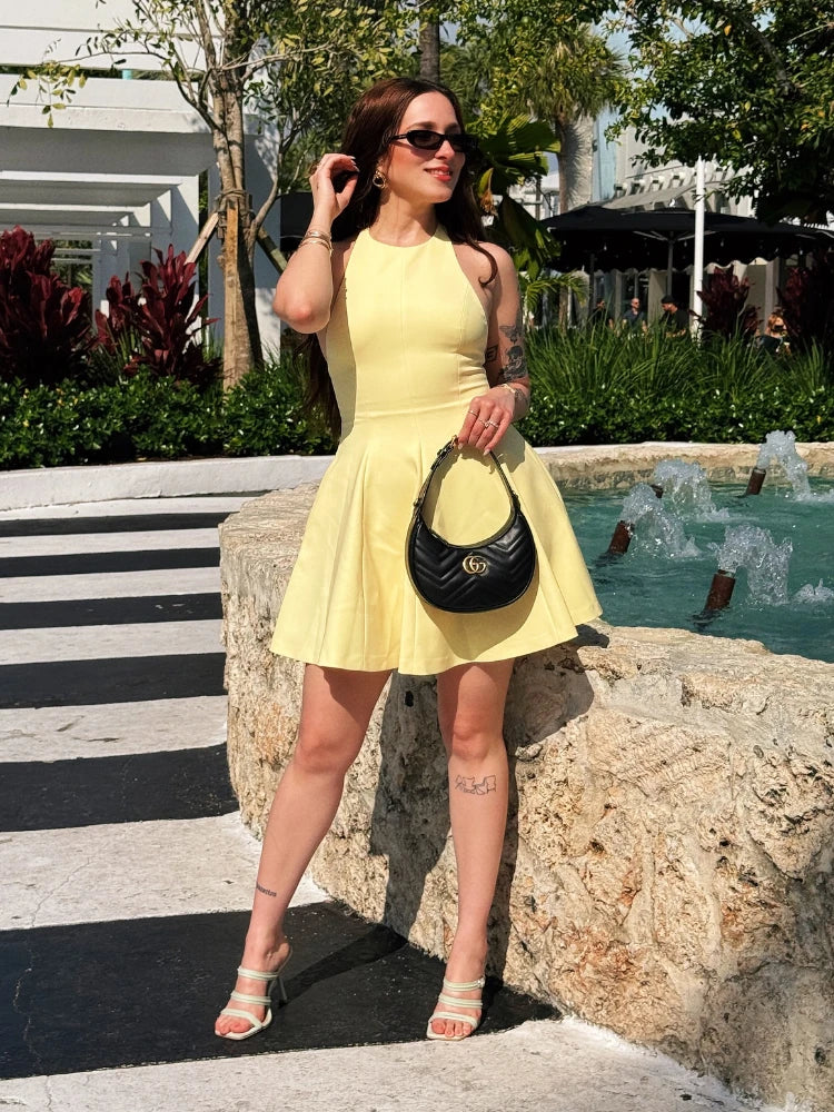 1 Yellow Mini Dress- Super Trendy