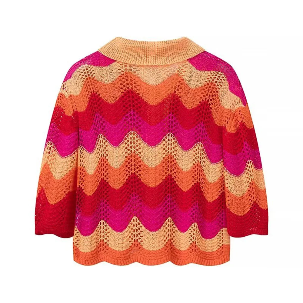Knit Zigzag set Bright