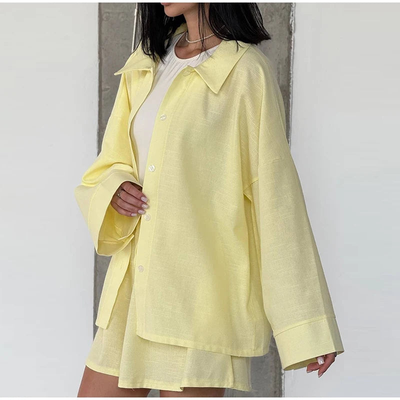 Yellows Shosrts Set