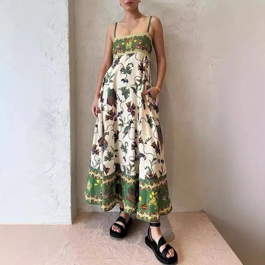 New Hot Sale of the Season – Printed Linen Maxi Dress (in 9 Colors)