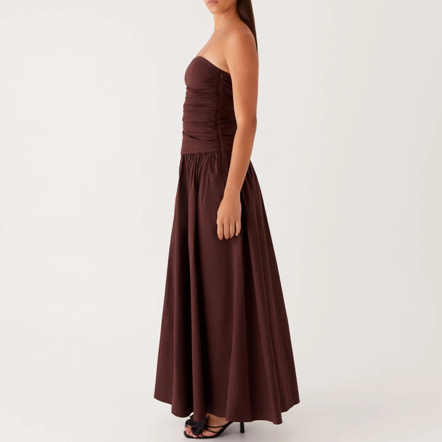 Elegant Strapless Maxi Tube Dress Mango vibes