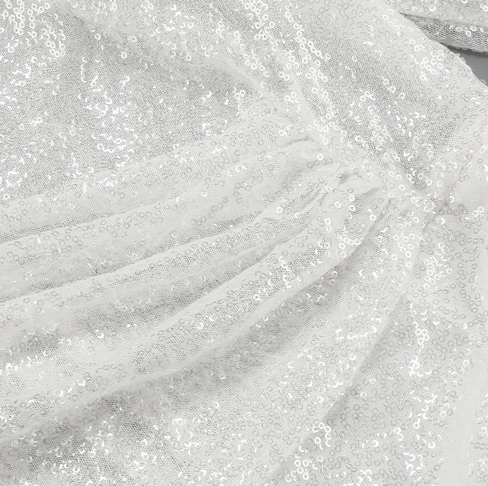 Transparentes Glitzer-Feder-Mini-Premium-Partykleid