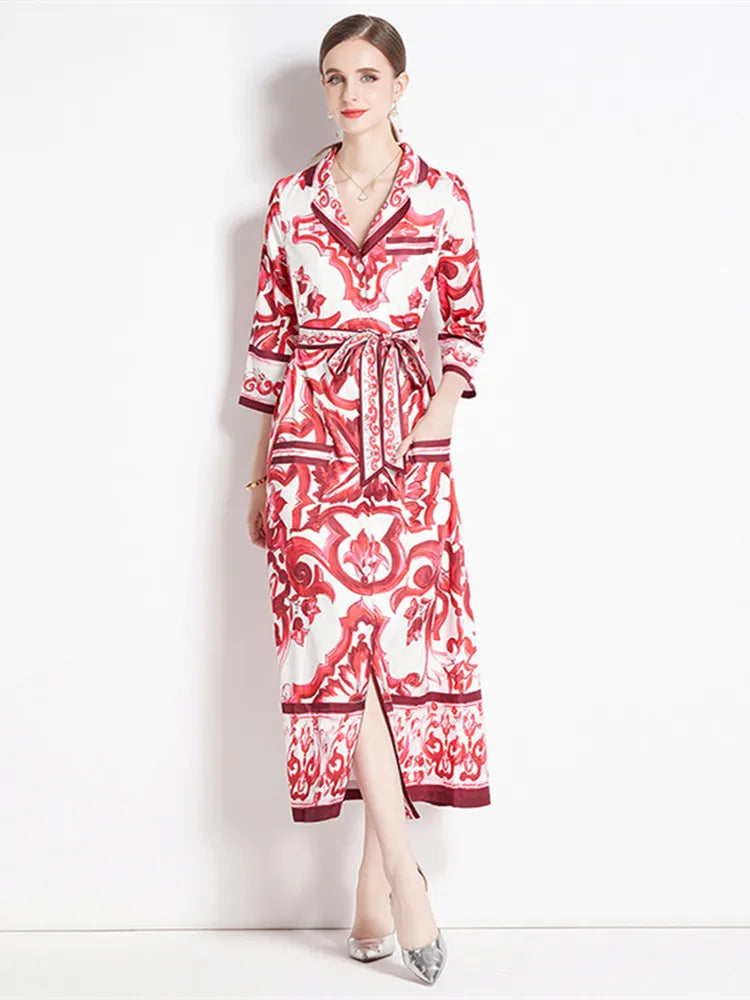 Reverskragen mit Majolika-Print