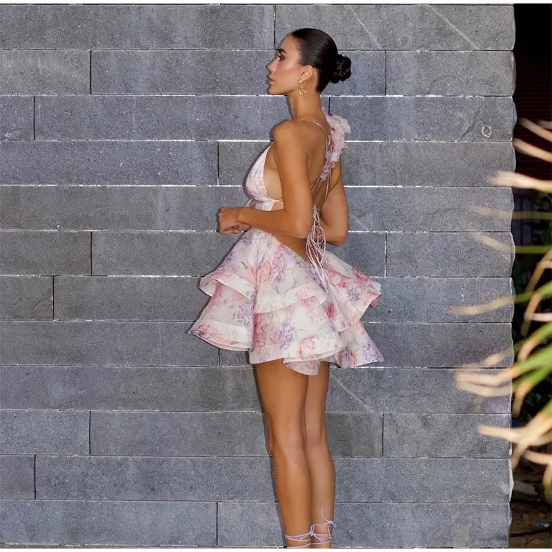 2 Layer Ruffle Backless